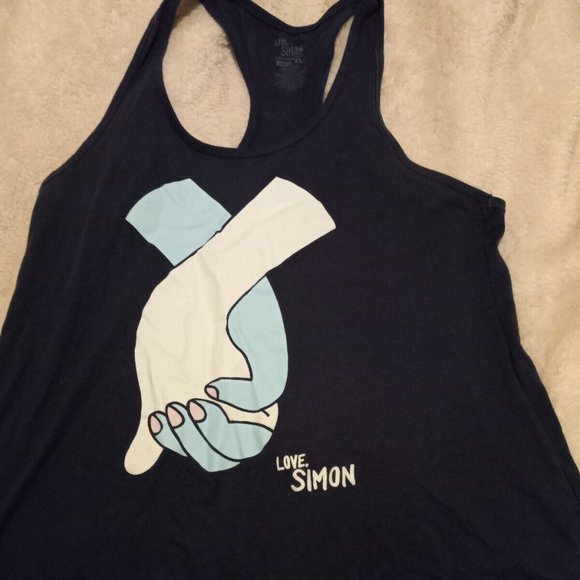 Woman's RIPPLE JUNCTION , Love Simon Tank shirt, size XL, Holding hands, love - Picture 1 of 3